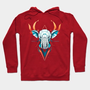 Elephant modern design polygonal Hoodie